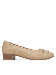 Go Soft Czółenka RST-GISEL-01 Beżowy. Brązowe czółenka damskie GO SOFT, bez wzorów, ze skóry, bez obcasa, bez zapięcia. Za 159.99 zł.