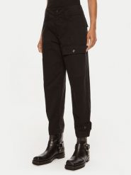 Pinko Spodnie materiałowe Globo 102042 A215 Czarny Regular Fit. Czarne spodnie materiałowe damskie Pinko, bez wzorów, z bawełny. Za 549.99 zł.