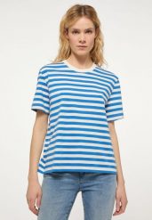 Mustang Mustang damska koszulka t-shirt ALINA C STRIPED 1013785 12435 S. Bluzki damskie Mustang, s, bez wzorów, bez kołnierzyka, bez ramiączek. Za 119.99 zł.