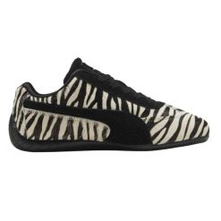 Buty PUMA YELLOW SPEEDCAT ZEBRA WNS Nadruk zwierzęcy. Czarne obuwie trekkingowe damskie Puma, z materiału, bez zapięcia. Za 448.99 zł.