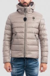 BLAUER Szara kurtka męska Acton Short Jackets. Szare kurtki męskie Blauer USA, l, bez wzorów, z poliamidu, bez kaptura. W wyprzedaży za 809.99 zł.