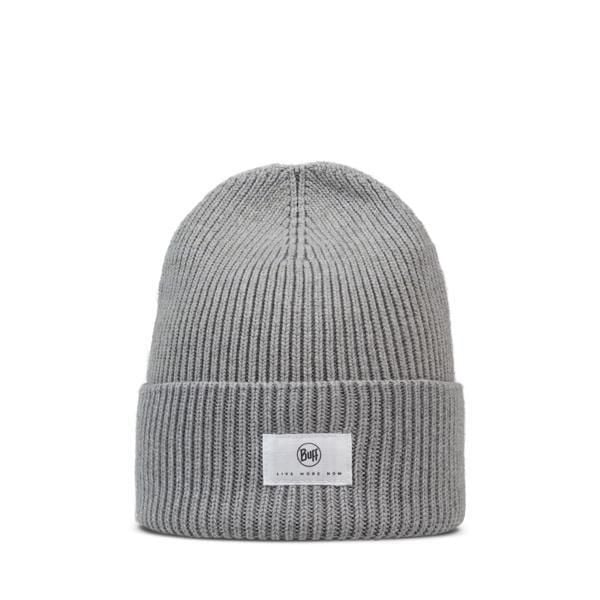 Czapka BUFF KNITTED BEANIE DRISK. Szare czapki damskie Buff, bez wzorów, sportowe. W wyprzedaży za 118.93 zł.