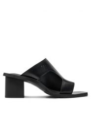 Calvin Klein Jeans Klapki 5 Heel Sandal Lh Mg Mtl YW0YW01500 Czarny. Czarne klapki damskie Calvin Klein Jeans, bez wzorów, z jeansu, bez obcasa, bez zapięcia. Za 519.99 zł.