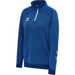 Damska bluza dresowa half zip Hummel Lead. Niebieskie bluzy damskie Hummel, xs, bez wzorów, z dresówki, sportowe, bez ramiączek, bez kaptura. Za 208.65 zł.