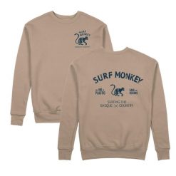 Bluza Save the Ocean – Okrągły dekolt / Dorosły (Piaskowy). Brązowe bluzy damskie SURF MONKEY, l, bez wzorów, z bawełny, bez ramiączek, bez kaptura. Za 309.95 zł.