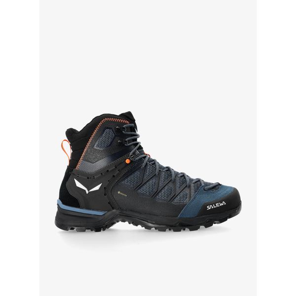 Buty trekkingowe wysokie Salewa Mountain Trainer Lite Mid GTX. Niebieskie buty zimowe męskie Salewa, z materiału, za kostkę, bez zapięcia. W wyprzedaży za 816.75 zł.