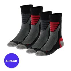 Skarpety turystyczne unisex – Multi czarne – 4 pary. Czarne skarpetki damskie Xtreme, bez wzorów, z elastanu. Za 185.79 zł.