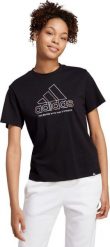 Adidas Koszulka damska adidas Xpress Logo czarna IW5161 M. Czarne bluzki damskie Adidas, m, bez wzorów, bez kołnierzyka, bez ramiączek. Za 128.70 zł.