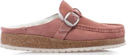 Birkenstock Klapki Birkenstock Buckley Shearling 1023366. Klapki damskie Birkenstock, bez wzorów, sportowe, bez obcasa, bez zapięcia. Za 699.00 zł.