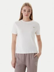 Guess T-Shirt V6RI17 KD741 Écru Regular Fit. T-shirty damskie Guess, xl, z aplikacjami, z bawełny, bez kołnierzyka, bez ramiączek. Za 179.99 zł.