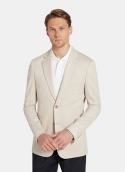 PAKO LORENTE - Beżowa marynarka z dzianiny. Brązowe garnitury męskie Pako Lorente, na jesień, m, bez wzorów, z dzianiny, casualowe. Za 799.99 zł.