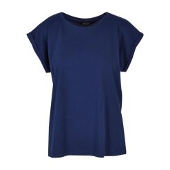 ViCOLO Bluzka TD0013 Granatowy Relaxed Fit. Niebieskie bluzki damskie ViCOLO, l, bez wzorów, z wiskozy, bez kołnierzyka, bez ramiączek. Za 149.99 zł.