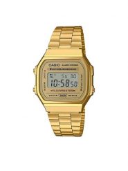 Casio Zegarek Vintage A168WG-9EF Złoty. Żółte, cyfrowe zegarki męskie Casio, bez wzorów, złote. Za 269.99 zł.