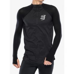 Bluza z zamkiem unisex Compressport Hurricane Windproof Seamless HZ Top. Czarne bluzy damskie Compressport, s, bez wzorów, sportowe, bez ramiączek, bez kaptura. Za 461.99 zł.