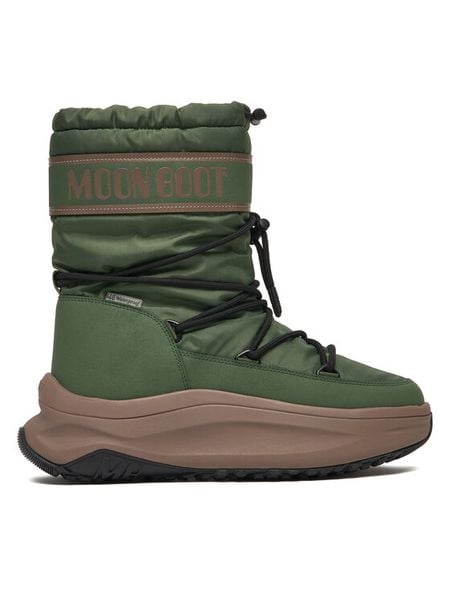 Moon Boot Śniegowce 80D2490010 Zielony. Zielone buty zimowe męskie Moon Boot, bez wzorów, ze skóry, bez obcasa, bez zapięcia. Za 629.99 zł.