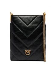 PINKO Torebka Flat Satchel AI 25-26 PCPL 105352 A2W2 Czarny. Czarne torebki do ręki damskie Pinko, bez wzorów, ze skóry, bez dodatków. Za 1,149.00 zł.