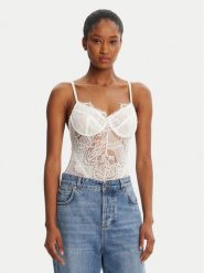 Bardot Body Britney 38853TB2 Biały. Białe body Bardot, bez wzorów, z syntetyku. Za 179.99 zł.