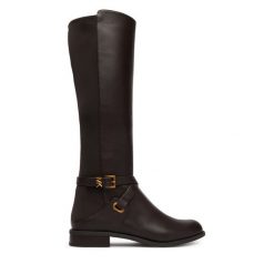 Kozaki MICHAEL Michael Kors. Brązowe kozaki damskie MICHAEL Michael Kors, bez wzorów, bez obcasa, na płaskiej podeszwie, bez zapięcia. Za 1,239.00 zł.