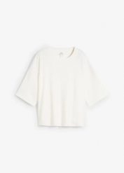 T-shirt z czystej bawełny organicznej. Czerwone t-shirty damskie bonprix, bez wzorów, z bawełny, bez kołnierzyka, bez ramiączek. Za 79.99 zł.