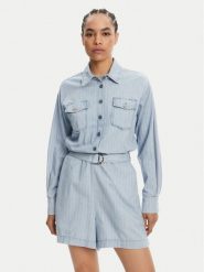 Liu Jo Kombinezon UA5156 D4989 Błękitny Regular Fit. Niebieskie sukienki damskie Liu Jo, bez wzorów, z bawełny, bez kołnierzyka, bez ramiączek. Za 619.99 zł.