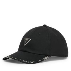 Czapka z daszkiem Guess. Czarne czapki damskie Guess, z aplikacjami. Za 154.99 zł.