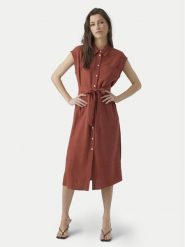 Vero Moda Sukienka koszulowa Mymilo 10282532 Czerwony Regular Fit. Czerwone sukienki damskie Vero Moda, m, bez wzorów, z wiskozy, bez kołnierzyka, bez ramiączek, koszulowe. Za 129.99 zł.