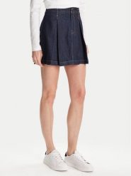 Calvin Klein Jeans Spódnica jeansowa LV047C717G Granatowy Regular Fit. Niebieskie spódnice damskie Calvin Klein Jeans, bez wzorów, z bawełny. Za 389.99 zł.