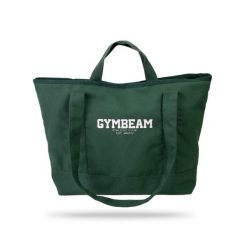 Torba fitness płócienna 30 l zielona Athletic Club. Zielone torby na laptopa damskie GYMBEAM, bez wzorów, z bawełny, na ramię. Za 75.90 zł.