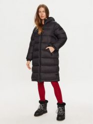 Napapijri Płaszcz zimowy A-Box Logo NP0A4HZ3 Czarny Regular Fit. Czarne płaszcze damskie Napapijri, na zimę, xl, bez wzorów, z syntetyku, bez kołnierzyka, bez kaptura. Za 909.99 zł.