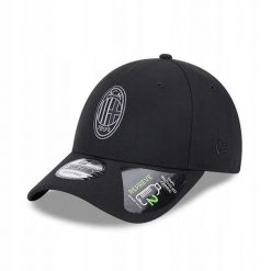Czapka z daszkiem New Era 9FORTY AC Milan Repreve Black 60363650. Czarne czapki damskie New Era, bez wzorów. Za 119.00 zł.