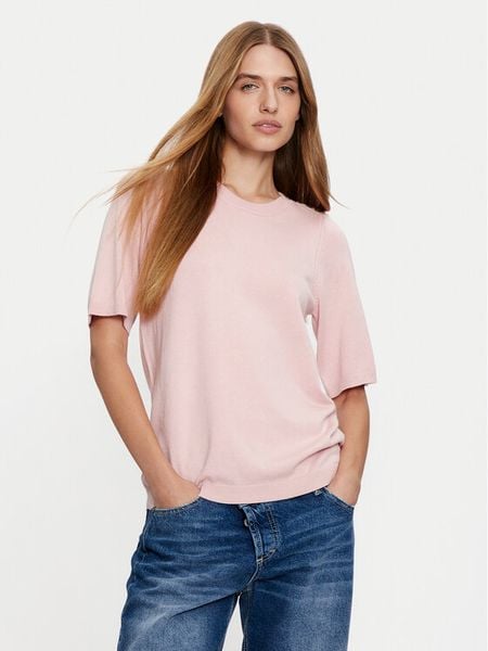 Fransa Bluzka Clia 20614192 Różowy Regular Fit. Czerwone bluzki damskie Fransa, m, bez wzorów, z syntetyku, bez kołnierzyka, bez ramiączek. Za 99.99 zł.