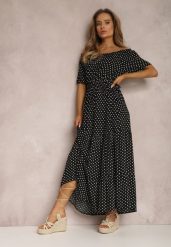 Czarna Sukienka Kaliphanthe. Czarne sukienki damskie Renee, l, bez wzorów, z materiału, bez kołnierzyka, bez ramiączek, maxi, rozkloszowane. Za 54.99 zł.