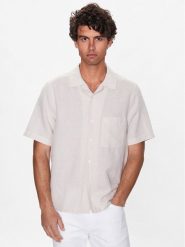 Calvin Klein Koszula K10K109521 Beżowy Regular Fit. Brązowe koszule męskie Calvin Klein, l, bez wzorów, z bawełny, bez kołnierzyka, bez ramiączek. Za 299.99 zł.