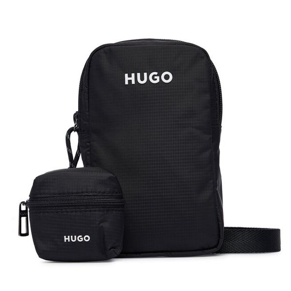 Saszetka HUGO. Czarne saszetki i nerki męskie Hugo, bez wzorów. Za 205.99 zł.