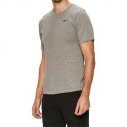 Koszulka sportowa męska Reebok Crew Neck. Brązowe koszulki sportowe męskie Reebok, m, bez wzorów, bez ramiączek, na fitness i siłownię. Za 79.00 zł.