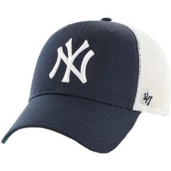 Czapka z daszkiem - Branson - New York Yankees - Regulowana - Dla dorosłych. Niebieskie czapki damskie 47 Brand, bez wzorów, sportowe. Za 89.99 zł.