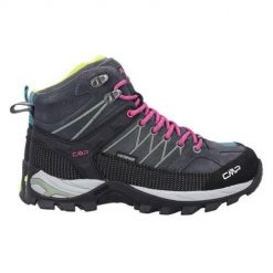 Buty trekkingowe damskie CMP Rigel Mid Wp. Szare obuwie trekkingowe damskie CMP, z materiału, bez zapięcia. Za 559.99 zł.