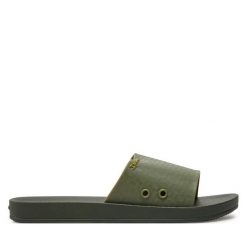 Klapki Ipanema. Zielone klapki damskie Ipanema, bez wzorów, bez obcasa, bez zapięcia. Za 79.99 zł.