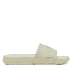 Klapki FitFlop. Zielone klapki damskie FitFlop, bez wzorów, bez obcasa, bez zapięcia. Za 89.99 zł.