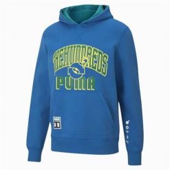 Bluza sportowa męska Puma X The Hundreds Hoodie. Niebieskie bluzy sportowe męskie Puma, m, bez wzorów, z bawełny, z kapturem. Za 269.00 zł.