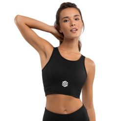 Stanik sportowy Fitness Siroko Crunch Black. Czarne bielizna sportowa damska SIROKO, xl, bez wzorów, z elastanu. W wyprzedaży za 105.00 zł.