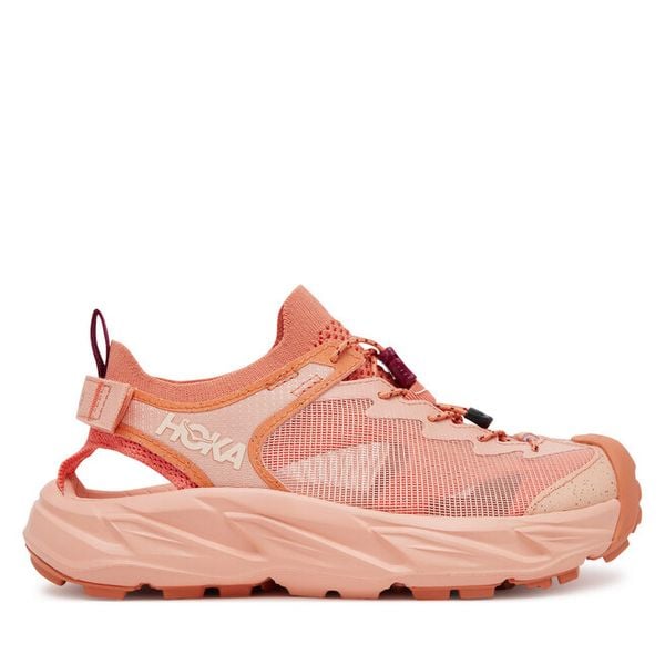 Sandały Hoka. Brązowe sandały damskie HOKA, bez wzorów, bez obcasa, bez zapięcia. Za 309.99 zł.