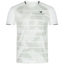 Koszulka do tenisa dla dorosłych Victor T-33104 A. Białe bluzki damskie Victor, xs, bez wzorów, sportowe, bez kołnierzyka, bez ramiączek. Za 129.99 zł.