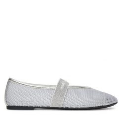 Baleriny KARL LAGERFELD. Szare balerinki damskie KARL LAGERFELD, bez wzorów, bez obcasa, bez zapięcia. Za 419.99 zł.