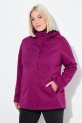 Damskie Kurtka softshell HYPRAR wodoodporna kaptur. Fioletowe kurtki sportowe damskie Ulla Popken, m, bez wzorów, z materiału, bez ramiączek, z kapturem, trekkingowe. Za 479.99 zł.