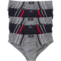 Slipy maxi (5 par). Niebieskie slipki męskie bonprix, l, bez wzorów, z bawełny. Za 67.99 zł.