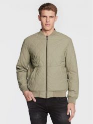 Guess Kurtka bomber M3RL08 WBS80 Zielony Regular Fit. Zielone kurtki męskie Guess, m, z aplikacjami, z syntetyku, bez kaptura. Za 1,119.00 zł.