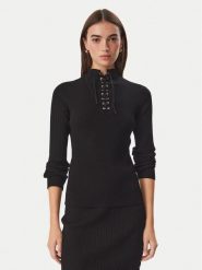 Liu Jo Sport Sweter TF6082 MS63L Czarny Regular Fit. Czarne swetry nierozpinane damskie Liu Jo Sport, l, bez wzorów, z syntetyku, sportowe, bez kołnierzyka, bez ramiączek. Za 689.99 zł.