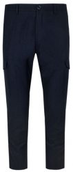 Eleganckie Spodnie Otto Kern z Domieszką Wełny z Kieszeniami z Boku (Cargo) - Granatowe. Eleganckie spodnie męskie Otto Kern, bez wzorów, z poliesteru, eleganckie. Za 247.00 zł.