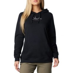 Bluza dresowa sportowa damska Trek Graphic Treatment Hoodie. Czarne bluzy damskie Columbia, l, bez wzorów, z bawełny, casualowe, bez ramiączek, bez kaptura. Za 199.99 zł.